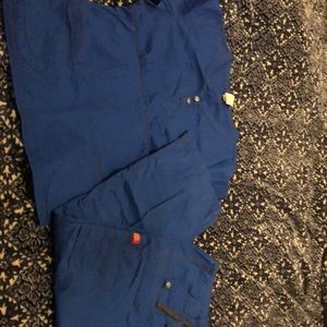 Dickies size large scrub set royal blue